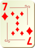 Ornamental Seven Of Diamonds Clip Art